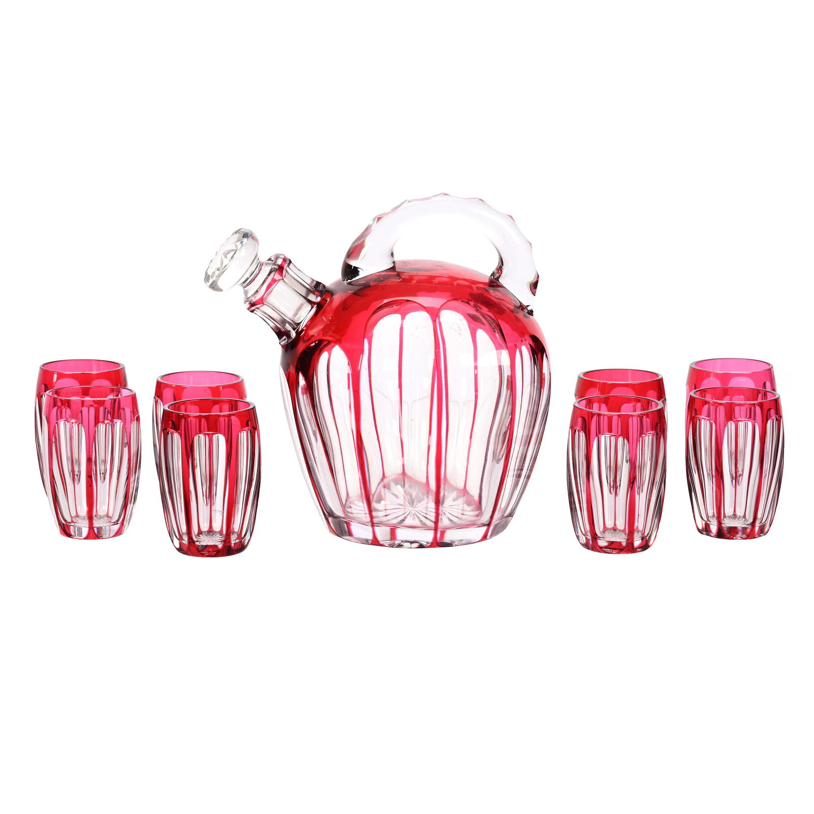 Rum Set, BPCG, Cranberry Cut To Clear (1 of 3)