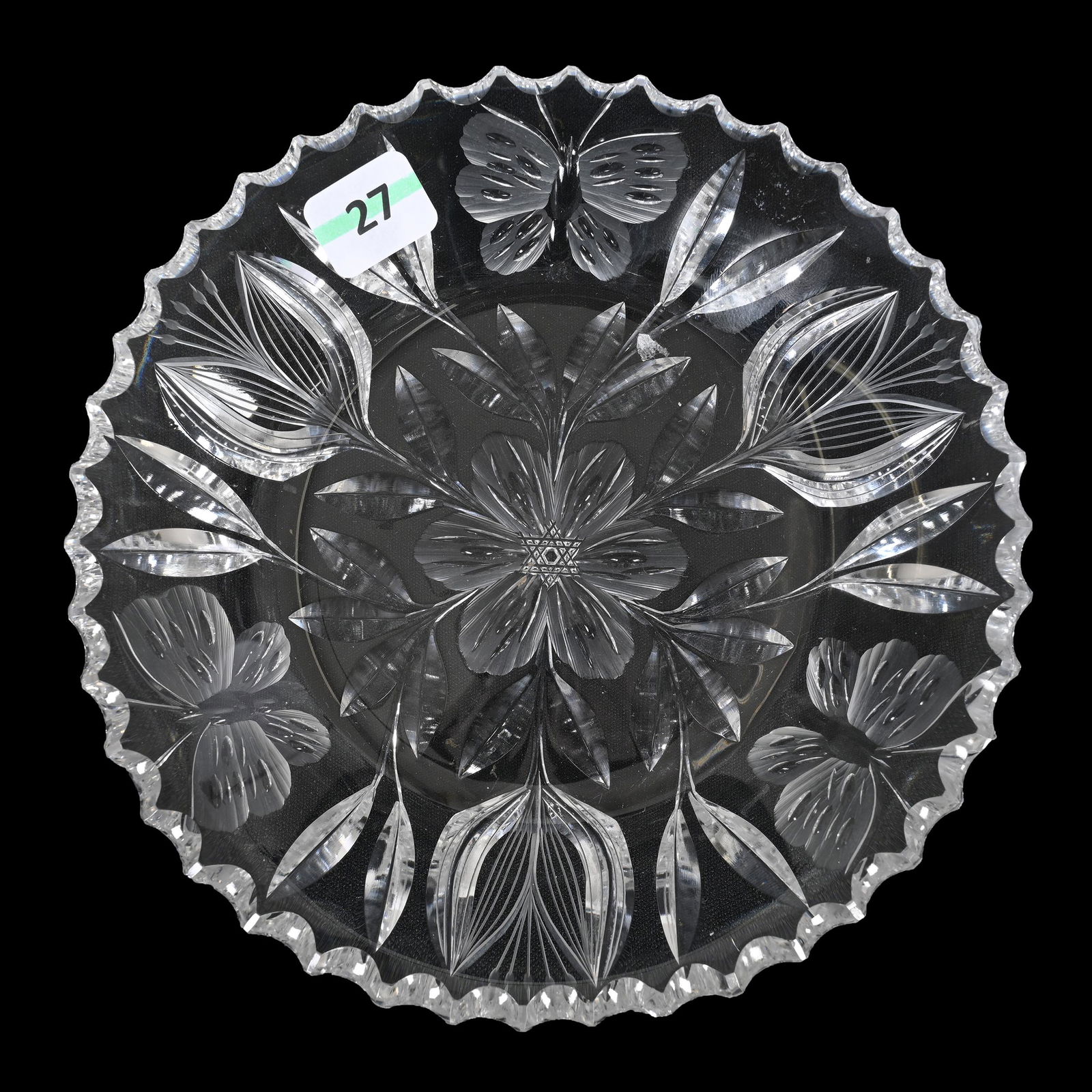 Plate, American Brilliant Cut Glass (1 of 3)