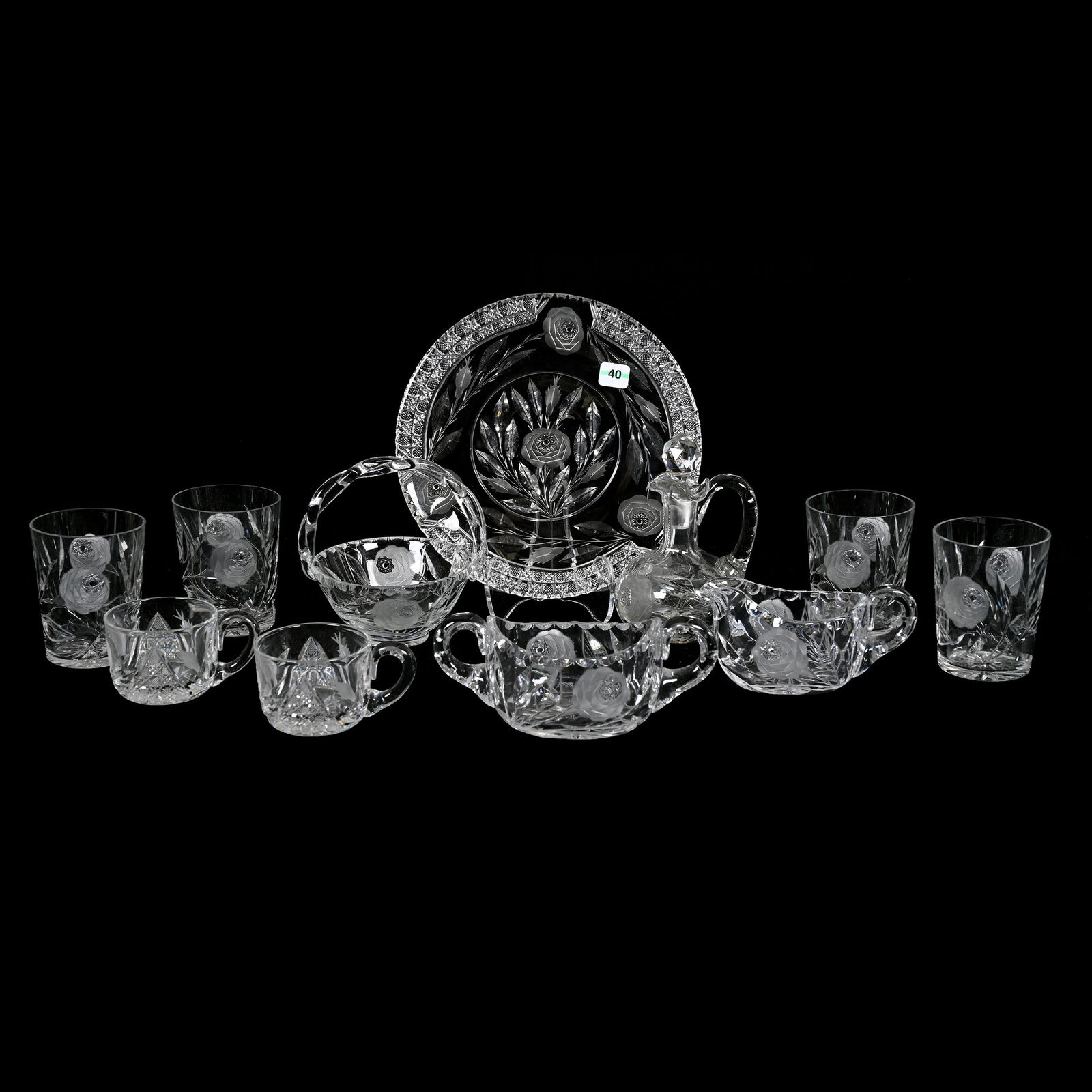 (11) ACGA Items, Pattern Resembles Mckenna White Rose (1 of 3)