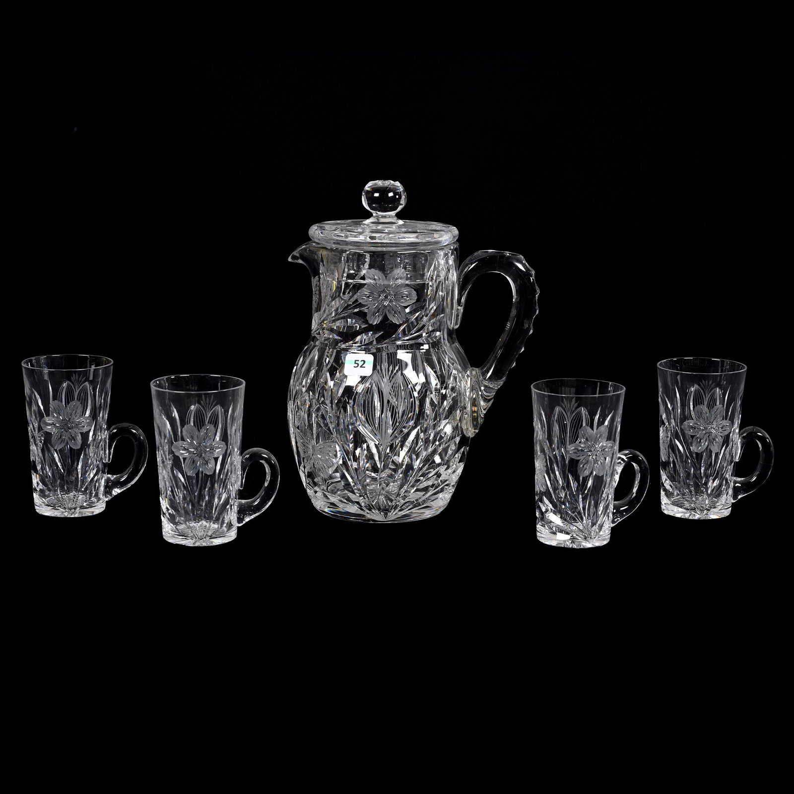 Lemonade Set, American Brilliant Cut Glass, Murillo Pattern By Pairpoint (1 of 4)