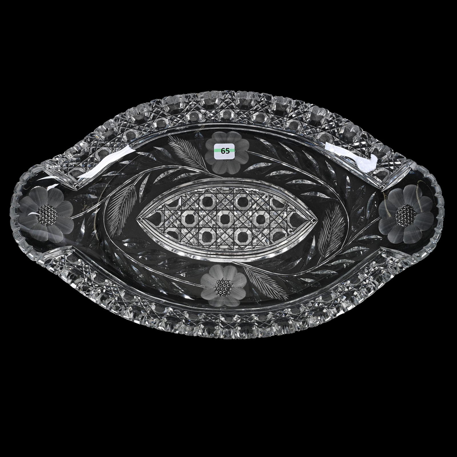 Ice Cream Tray, American Brilliant Cut Glass (1 of 2)