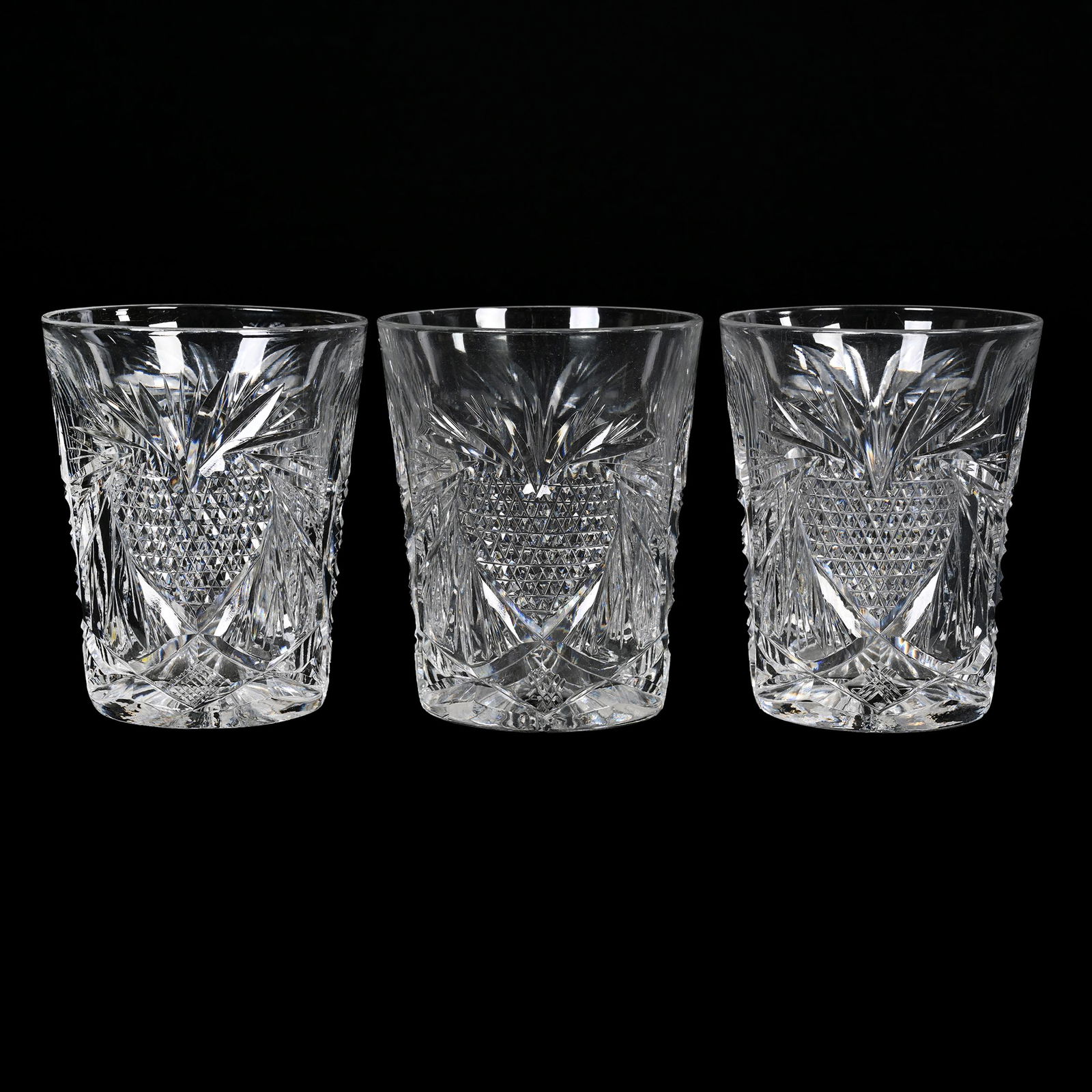 (3) Tumblers, American Brilliant Cut Glass (1 of 3)