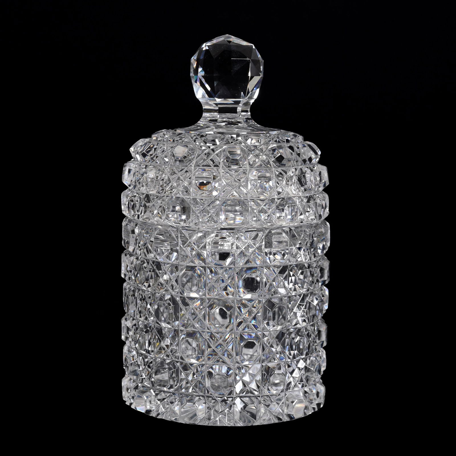 Covered Jar, American Brilliant Cut Glass (1 of 3)