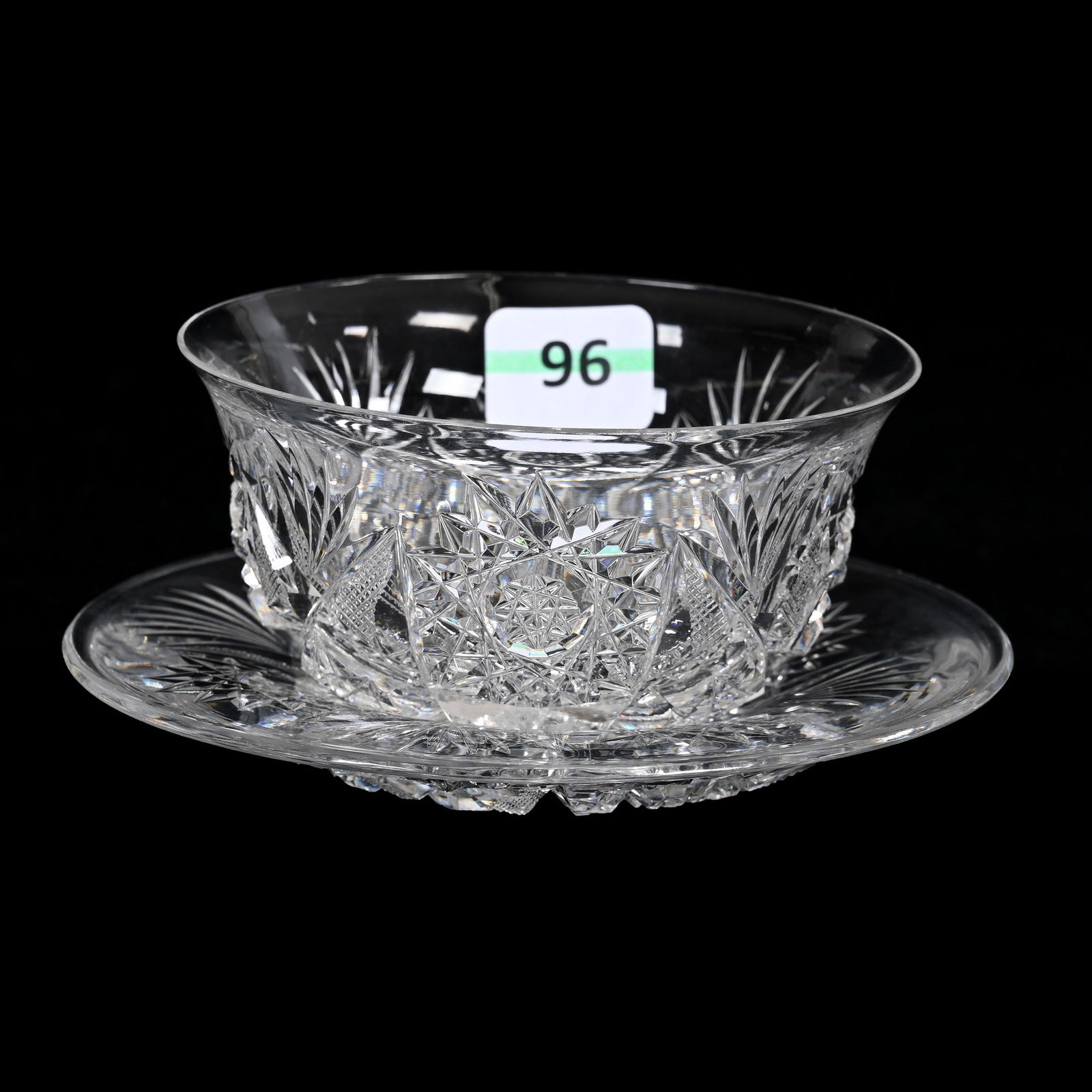 Ramekin & Underplate, American Brilliant Cut Glass (1 of 3)