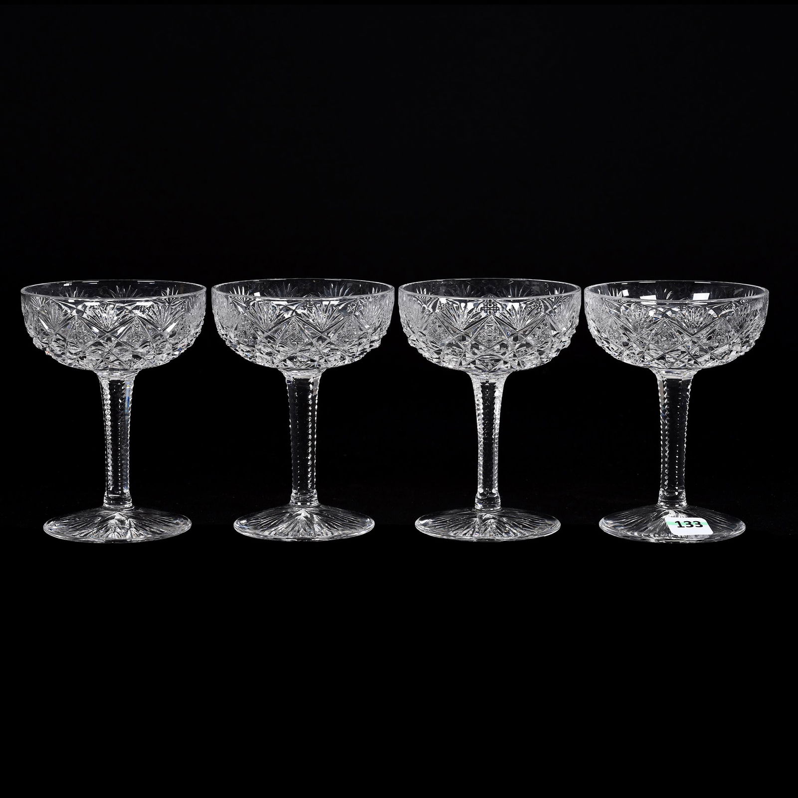 (4) Champagne Stems, BPCG, Marked St. Louis (1 of 3)