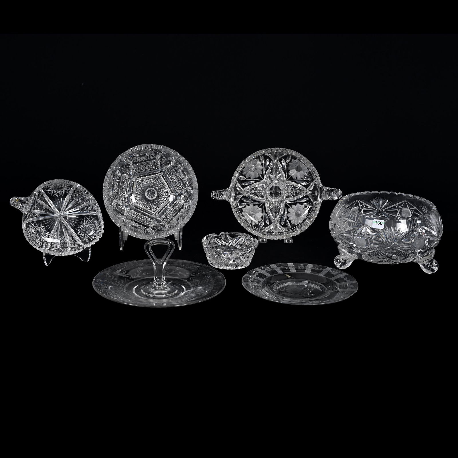 (7) Assorted American Brilliant Cut Glass Items (1 of 9)