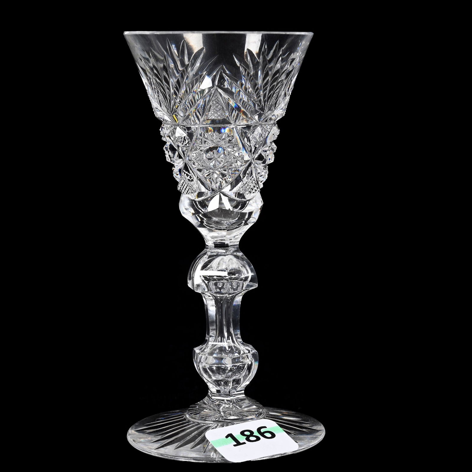 Sherry Stem, American Brilliant Cut Glass (1 of 3)