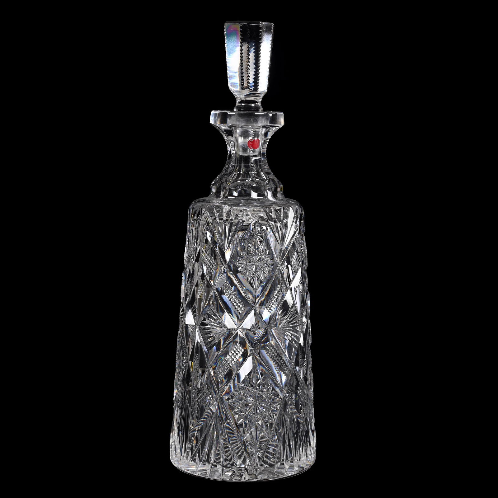 Decanter, American Brilliant Cut Glass, Stopper Signed Libbey (1 of 3)
