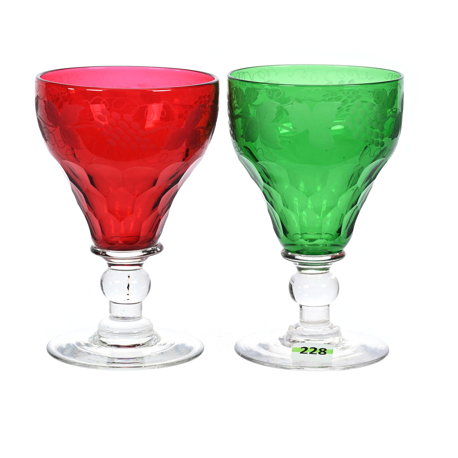 (2) Goblets, American Brilliant Cut Glass, Attributed To Pairpoint (1 of 3)