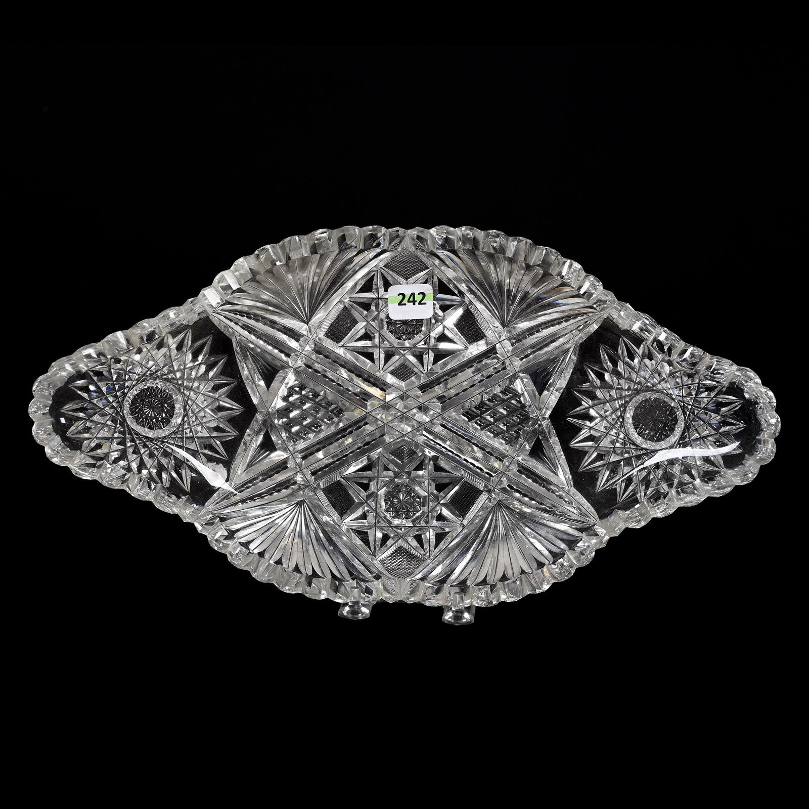 Ice Cream Tray, American Brilliant Cut Glass (1 of 2)