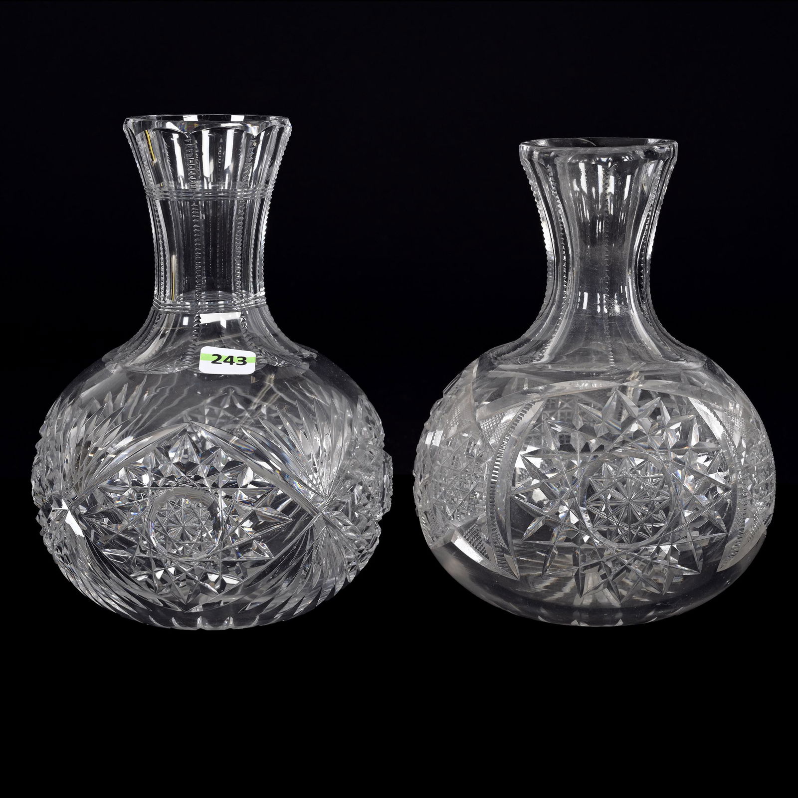 (2) Water Carafes, American Brilliant Cut Glass (1 of 3)
