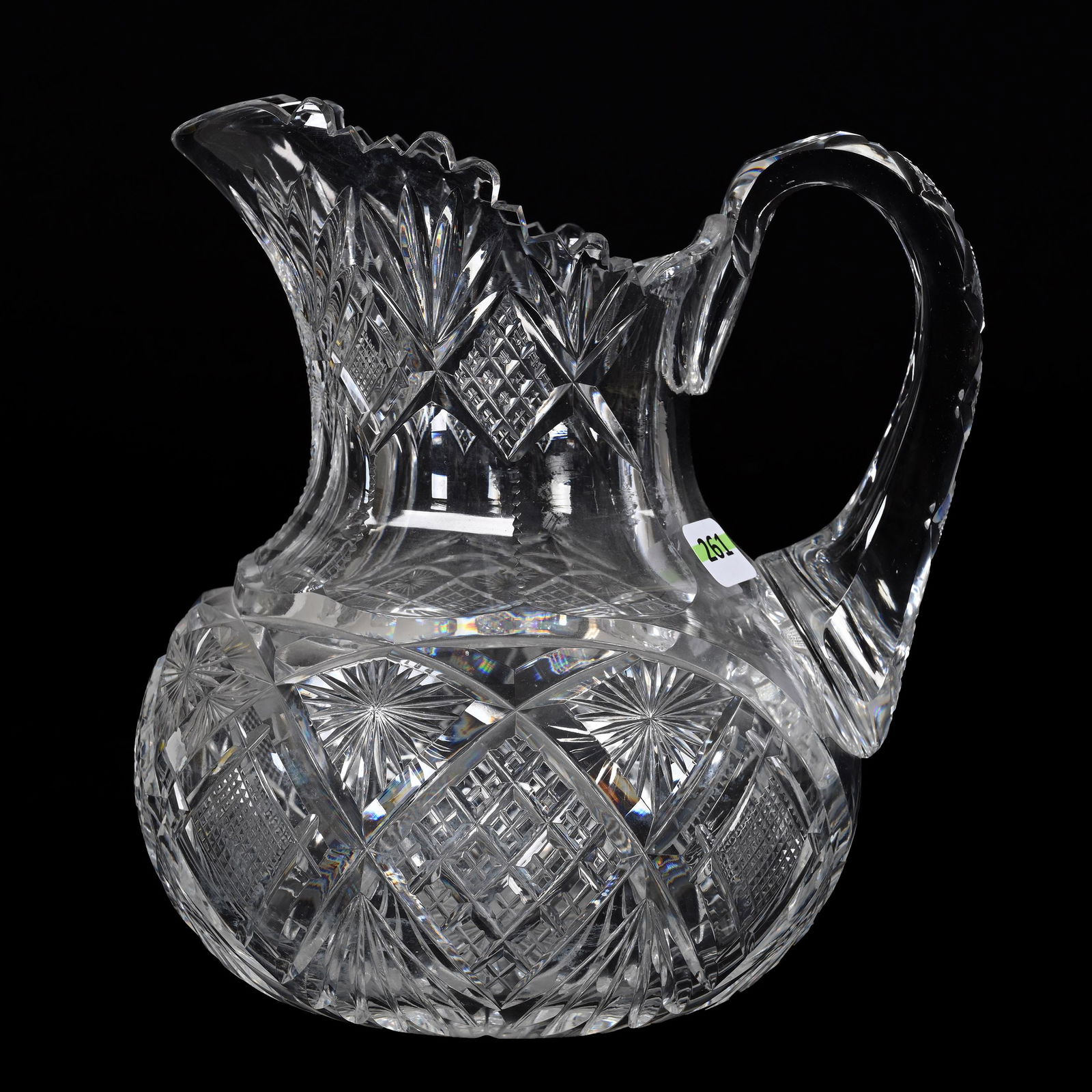 Water Pitcher, American Brilliant Cut Glass (1 of 3)