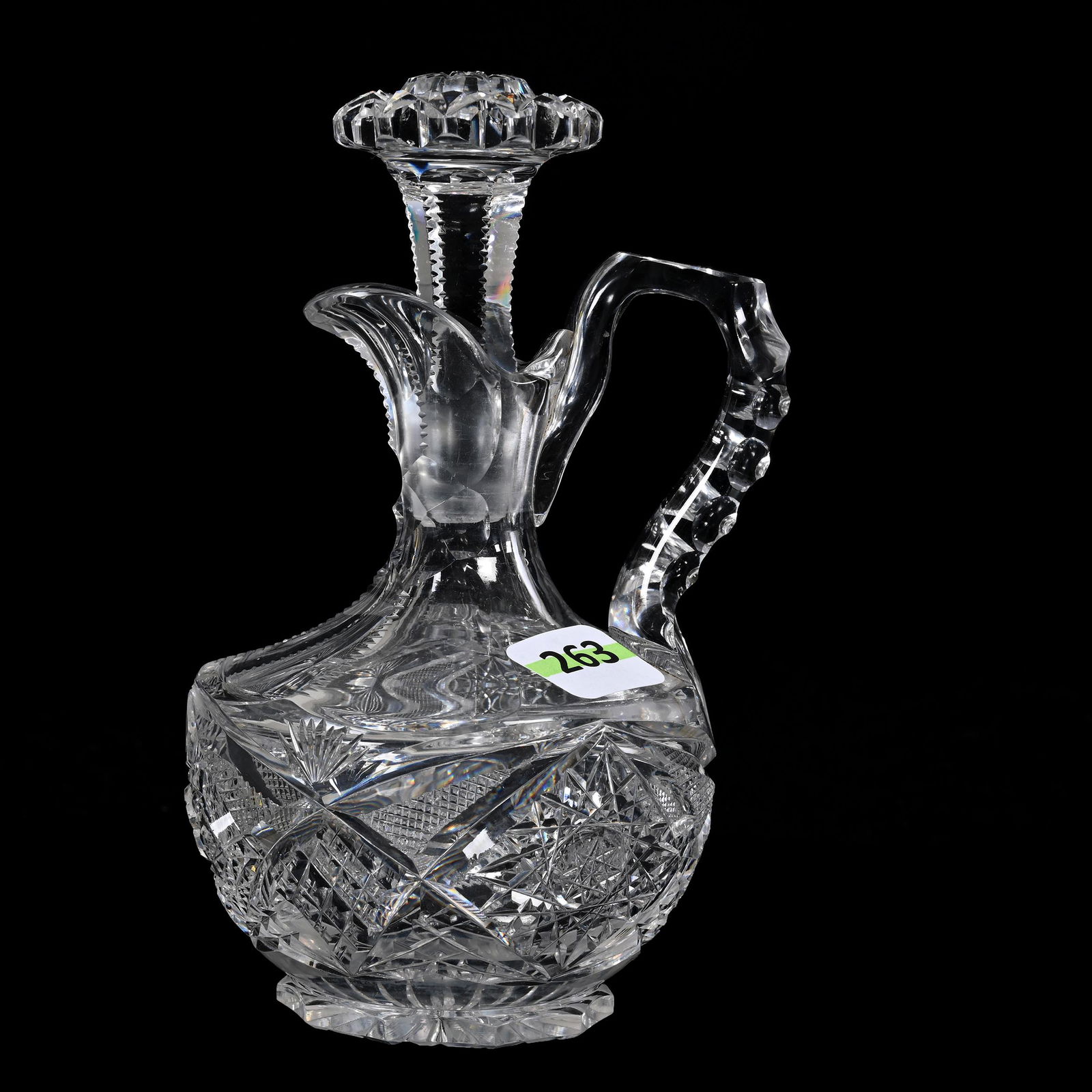 Cruet Bottle, American Brilliant Cut Glass, Signed Libbey (1 of 4)