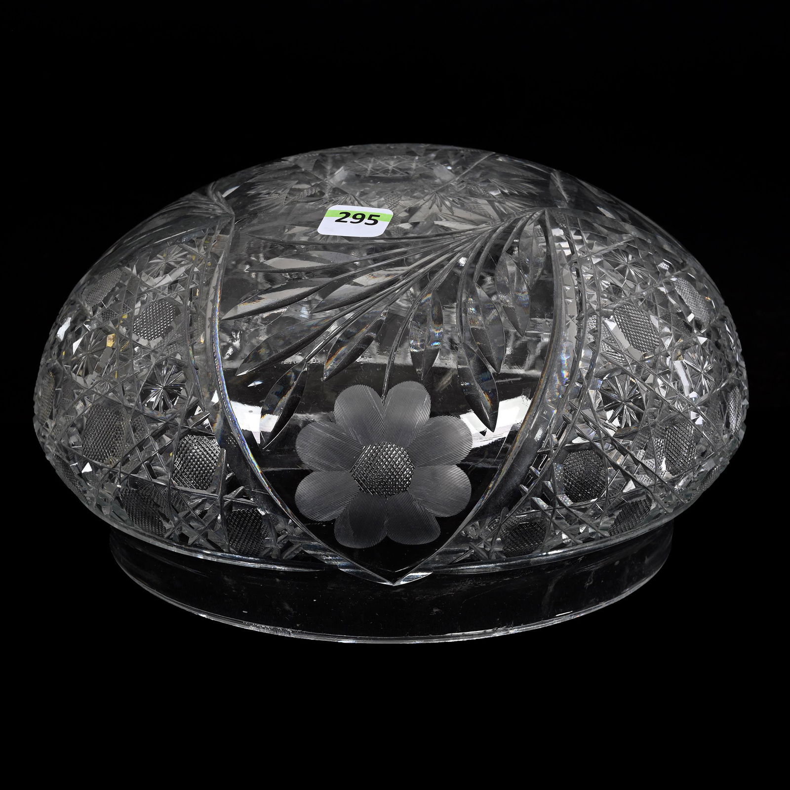 Table Lamp Shade, Mushroom Shape, American Brilliant Cut Glass (1 of 3)