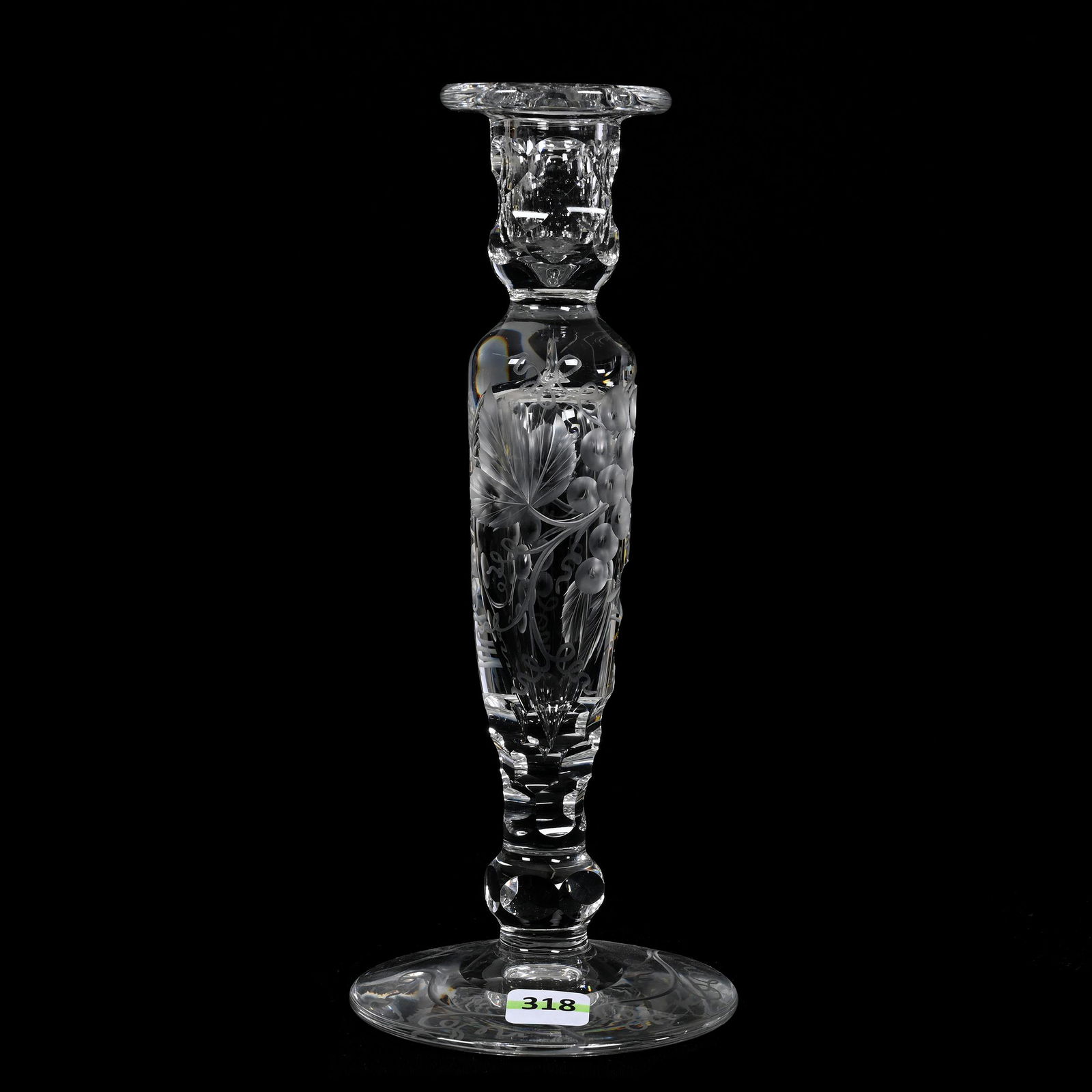 Candlestick, American Brilliant Cut Glass, Signed Tuthill Vintage Pattern (1 of 3)