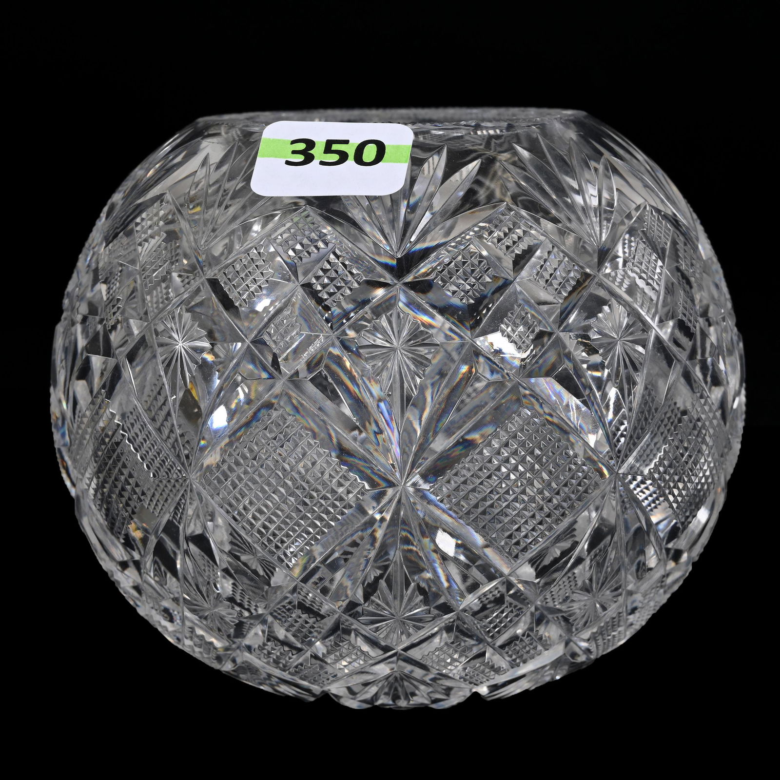 Rose Bowl, American Brilliant Cut Glass, Venetian Pattern By Straus (1 of 3)