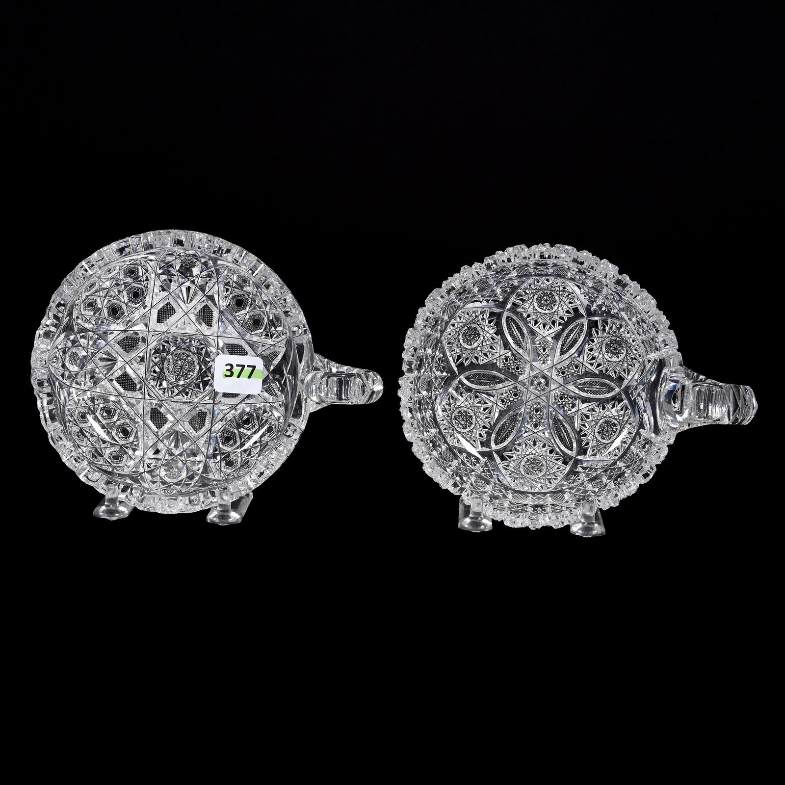 (2) Handled Nappies, American Brilliant Cut Glass (1 of 2)