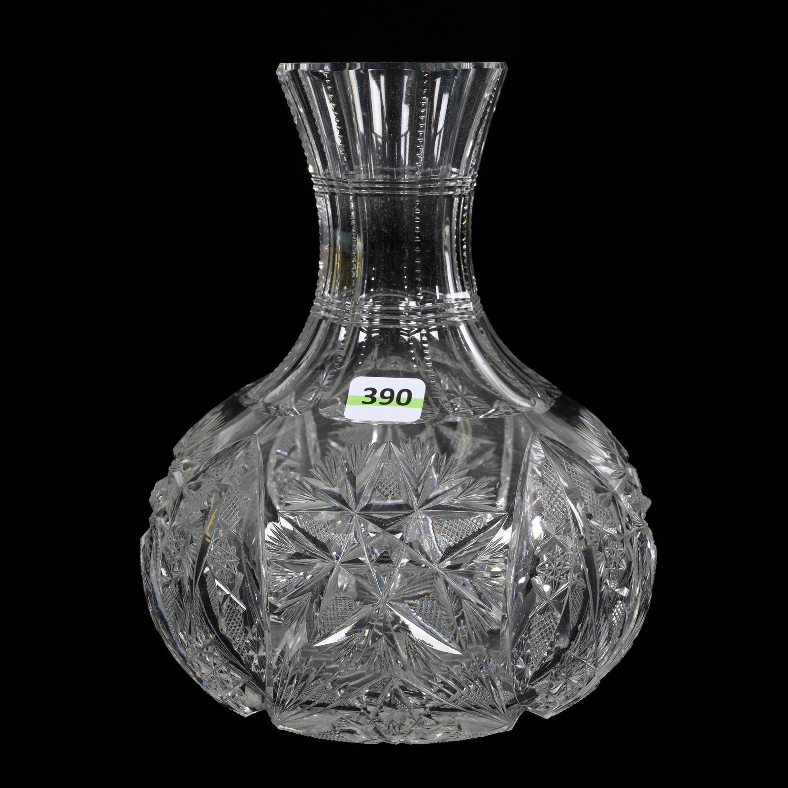 Water Carafe, American Brilliant Cut Glass, Rajah Pattern By Pitkin & Brooks (1 of 3)
