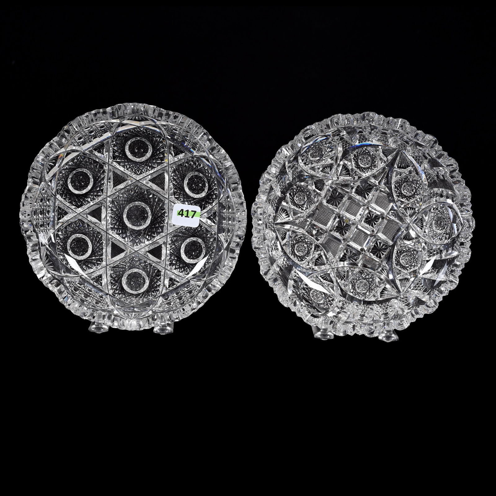 (2) Low Bowls, American Brilliant Cut Glass (1 of 4)