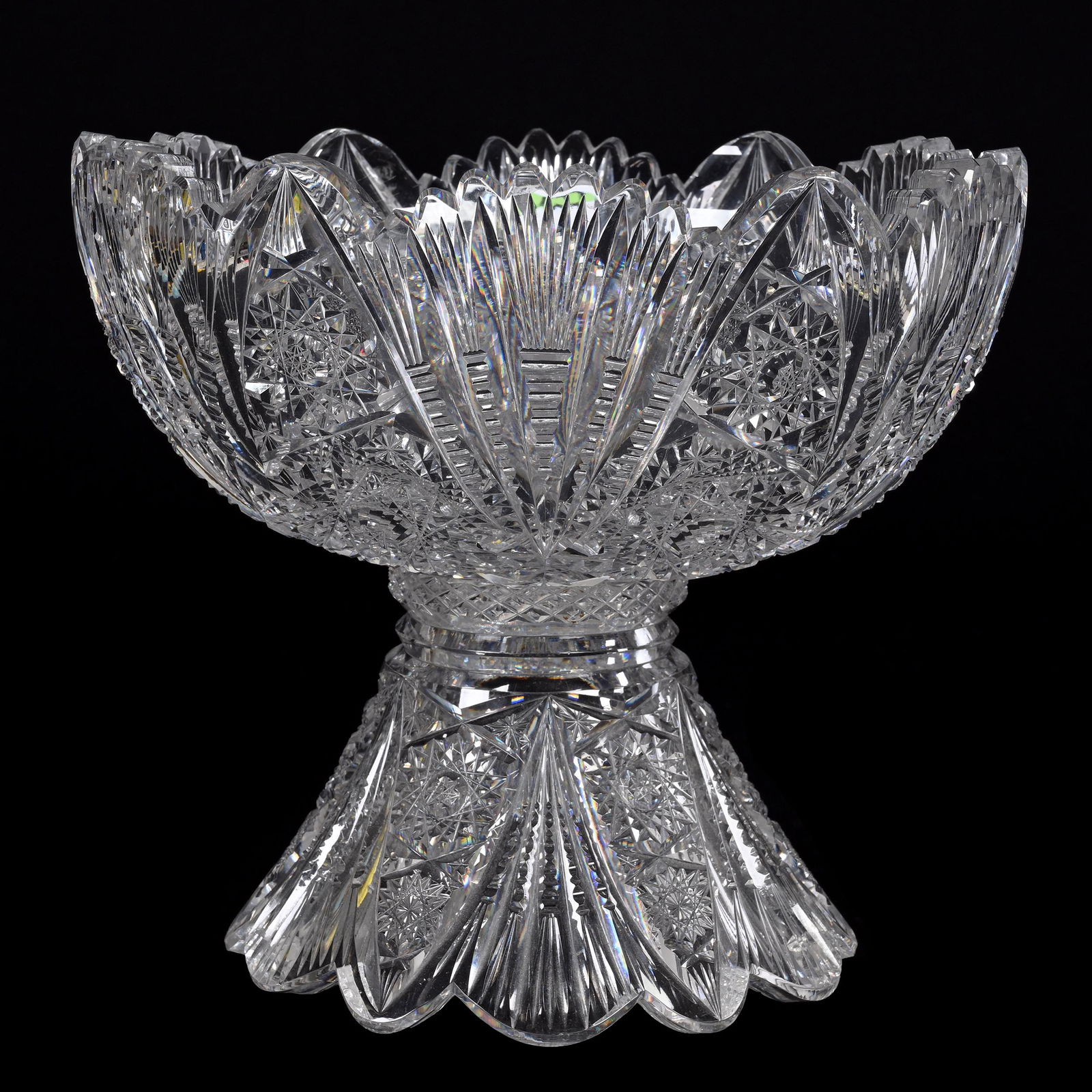 Punch Bowl, Two Part, American Brilliant Cut Glass (1 of 3)