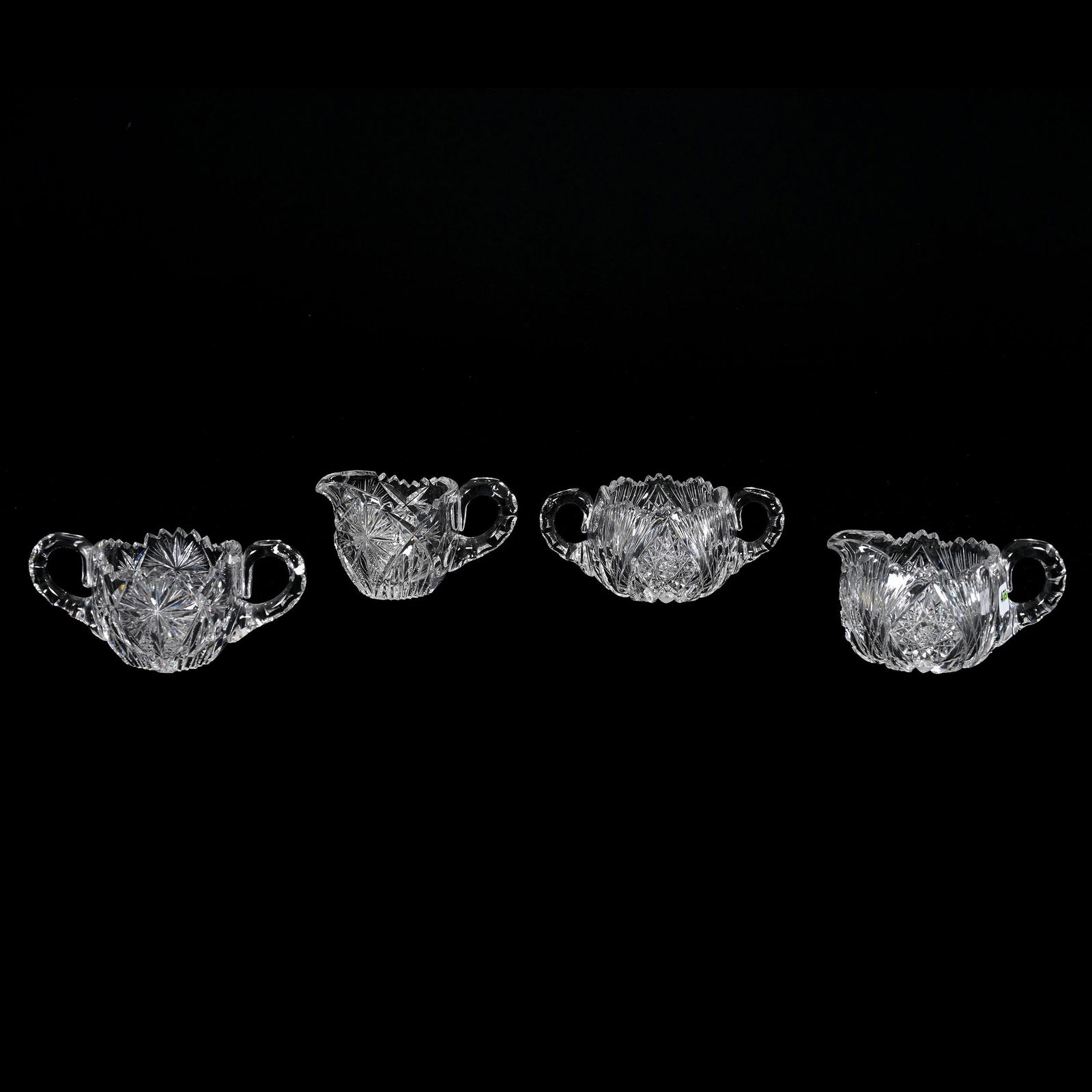 (2) Creamer & Sugar Sets, American Brilliant Cut Glass (1 of 3)