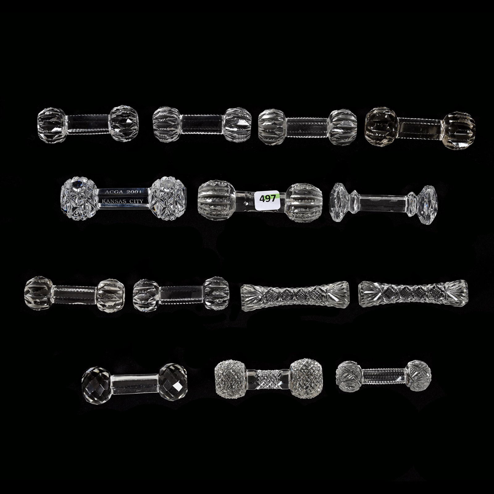 (14) Knife Rests, Most Are American Brilliant Cut Glass (1 of 3)