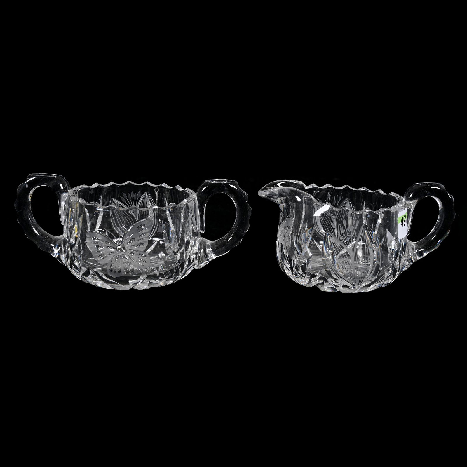 Creamer & Sugar Set, American Brilliant Cut Glass, Murillo By Pairpoint (1 of 3)