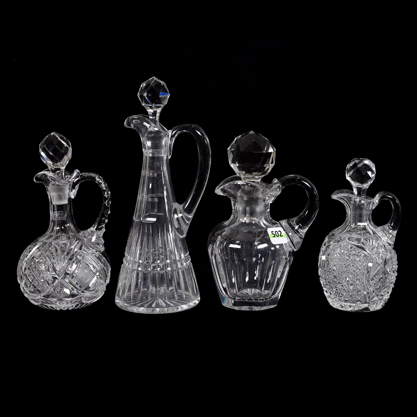 (4) Cruet Bottles, American Brilliant Cut Glass (1 of 3)