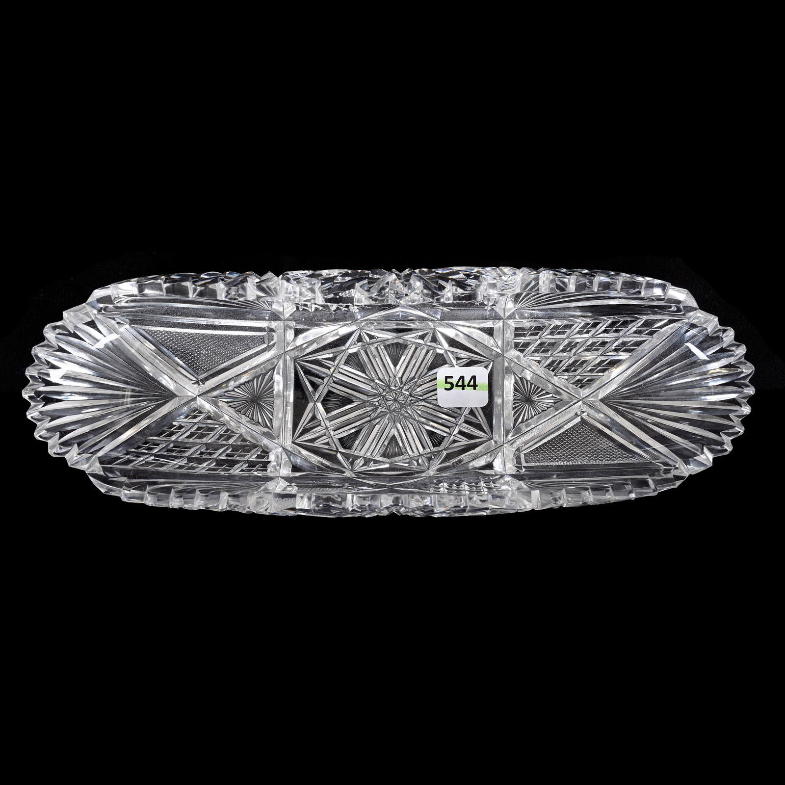 Celery Tray, American Brilliant Cut Glass, Harvard Pattern By Libbey (1 of 3)