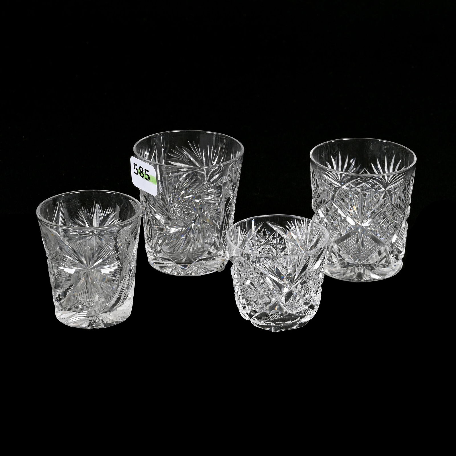 (4) Whiskey Tumblers, American Brilliant Cut Glass (1 of 3)