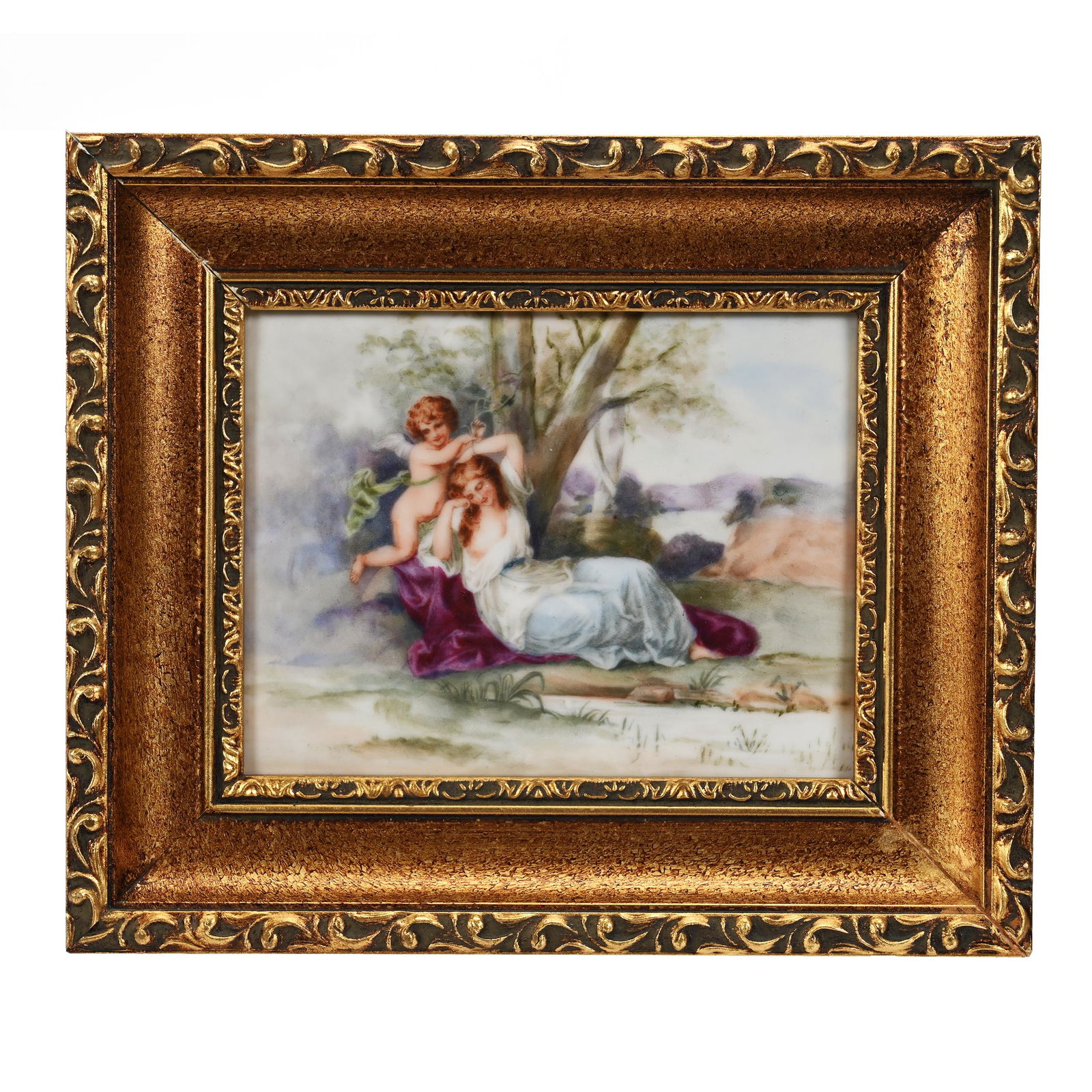 Porcelain Plaque Marked W.G. Limoges, Hand Painted (1 of 3)