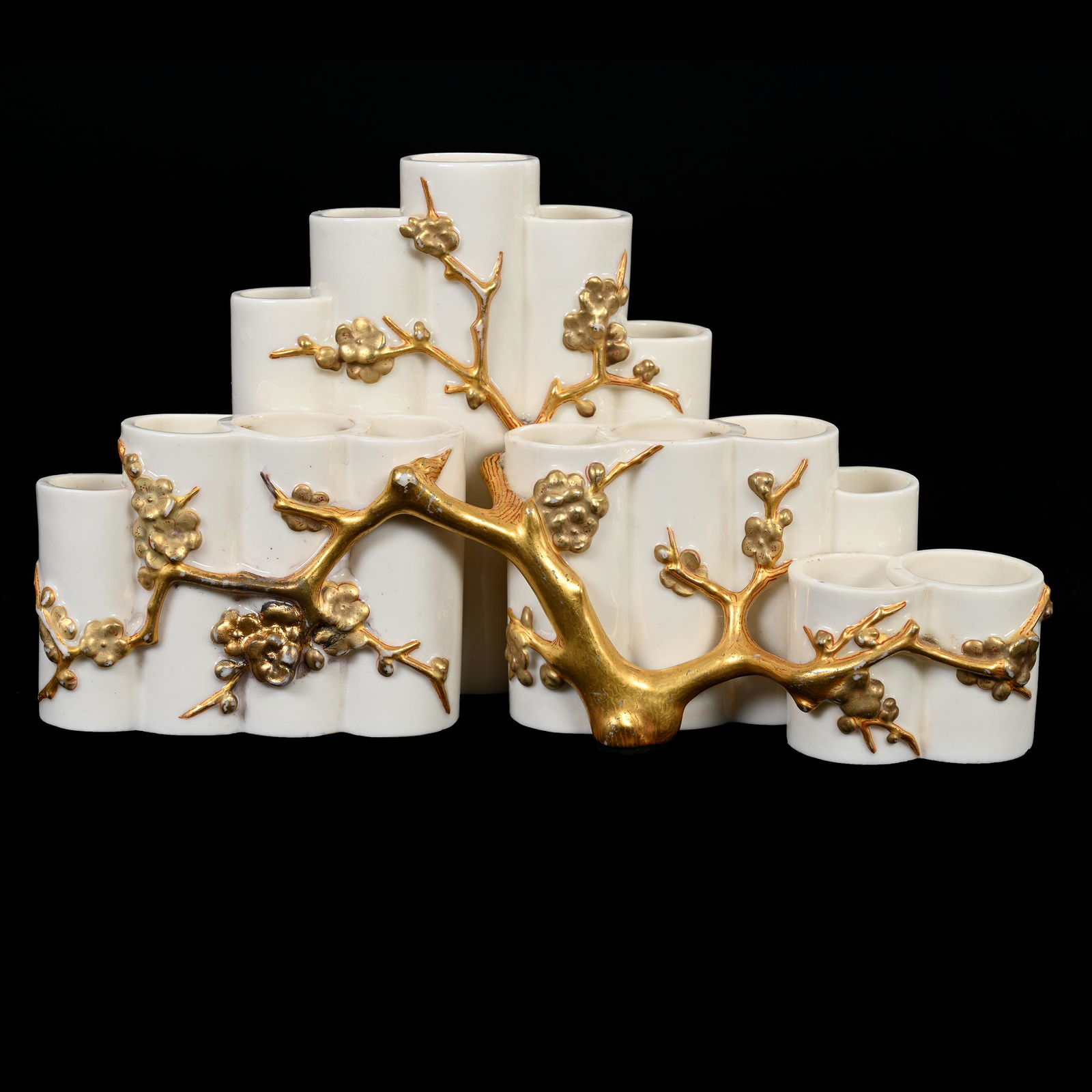 Bud Vase, Multiple Sections, Marked Royal Worcester (1 of 3)