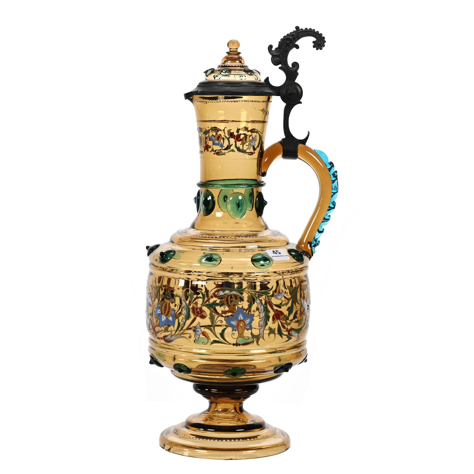 Pedestal Stein, Bohemian Art Glass (1 of 4)