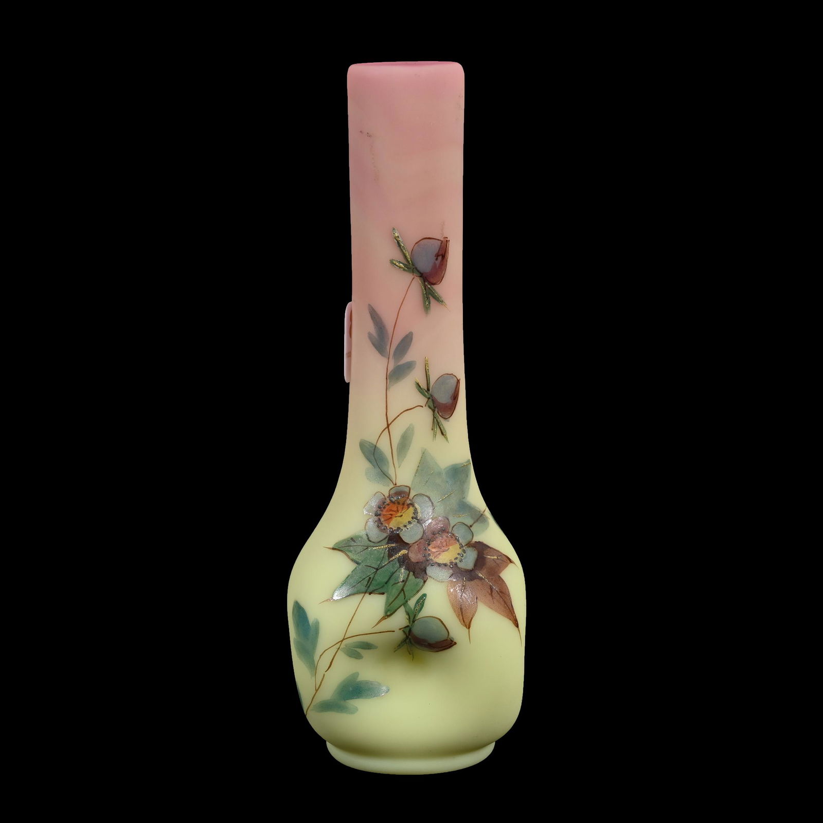 Vase, Decorated Burmese Art Glass (1 of 3)