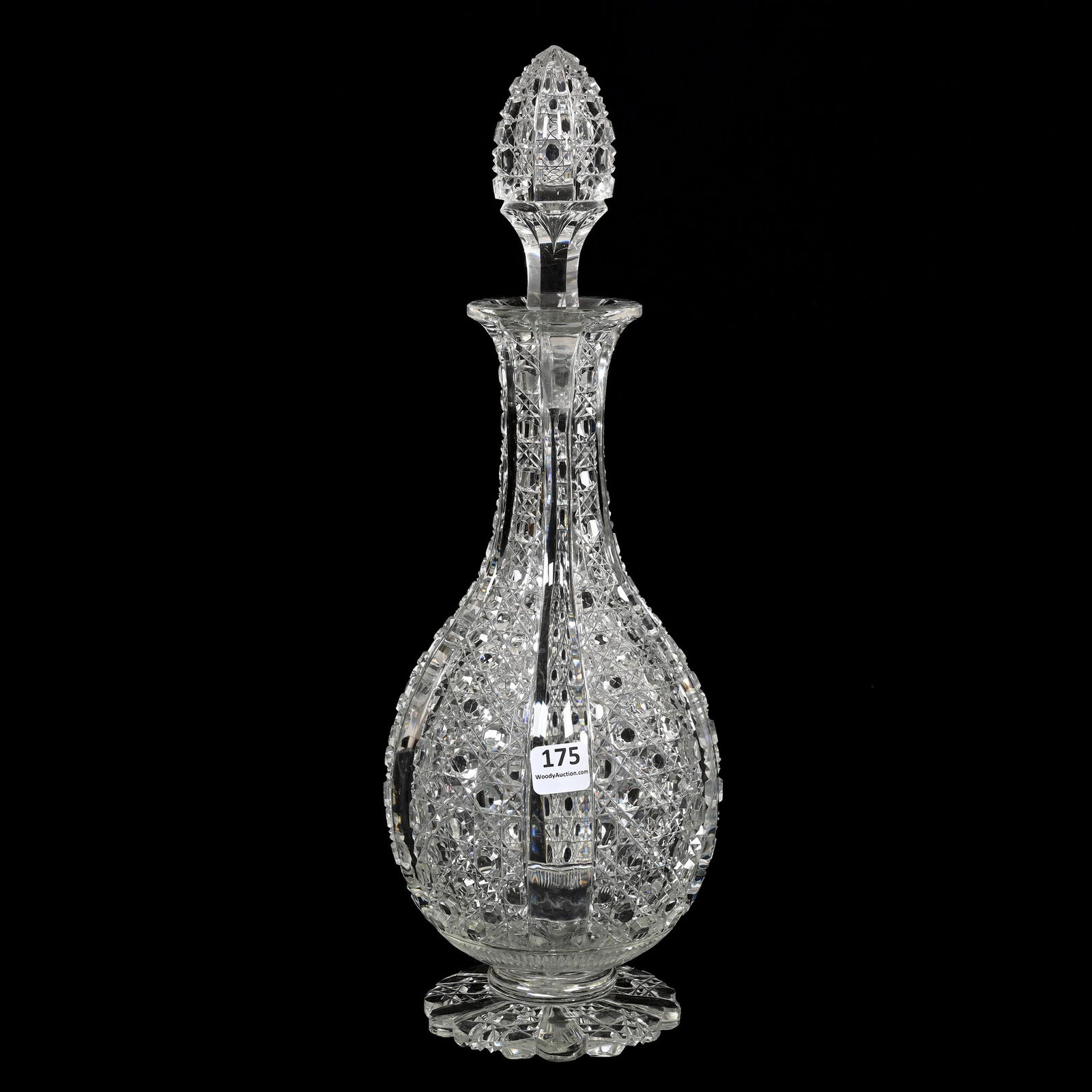 Pedestal Decanter, American Brilliant Cut Glass (1 of 4)