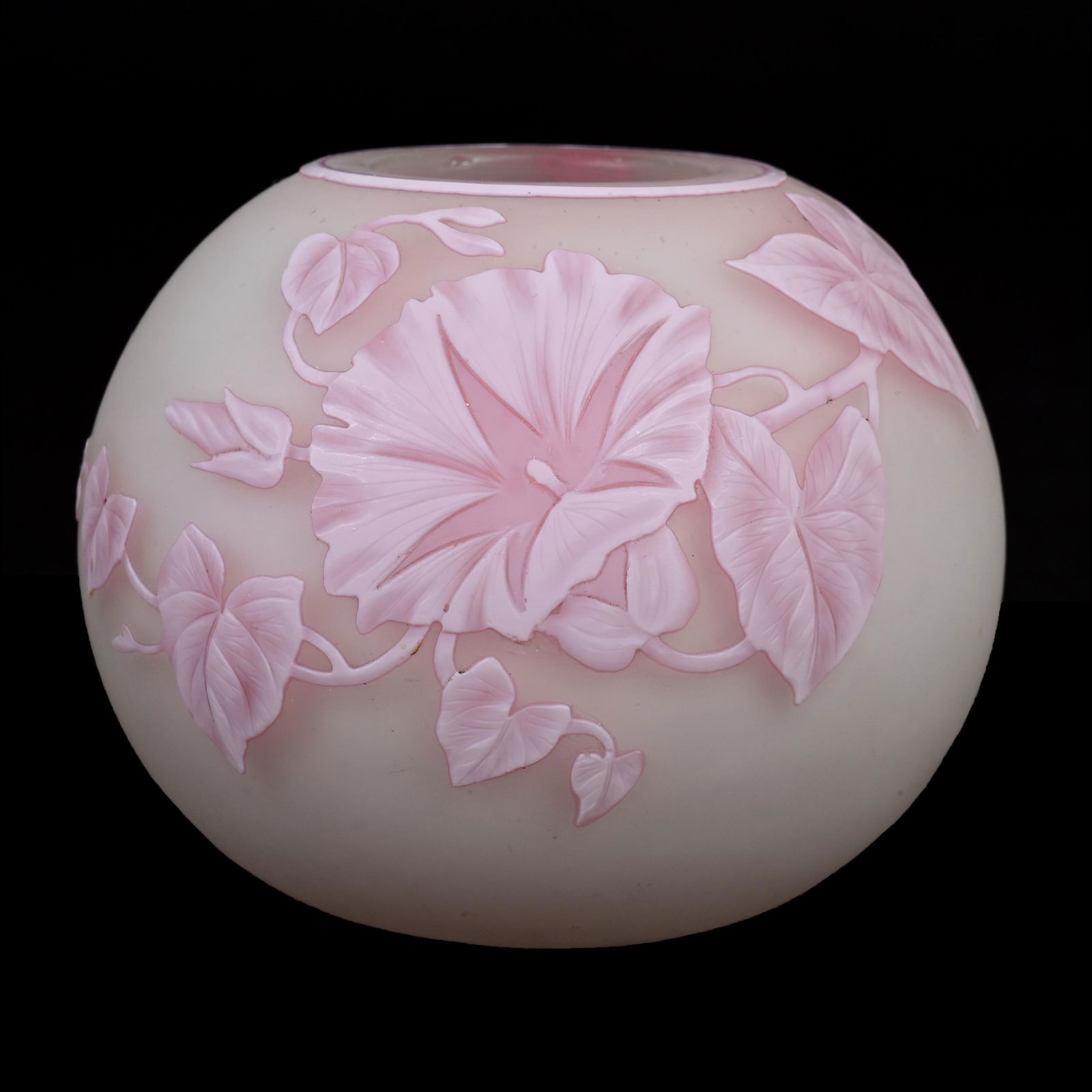 Rose Bowl, Unmarked English Cameo Art Glass (1 of 3)