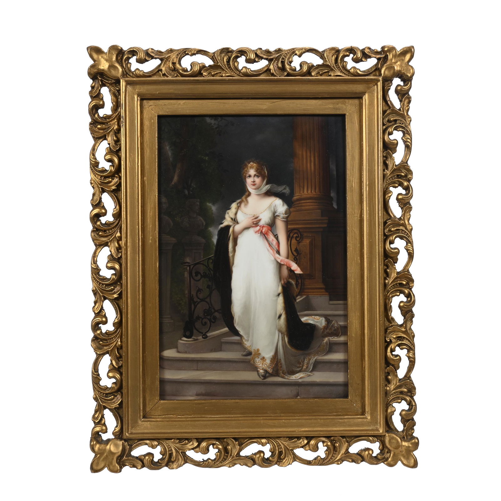 Porcelain Plaque Marked KPM, Hand Painted Portrait (1 of 3)