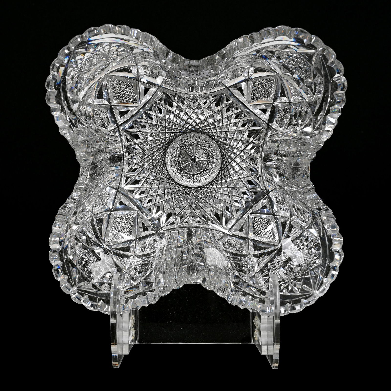 Bowl, Deep, Square, American Brilliant Cut Glass (1 of 3)