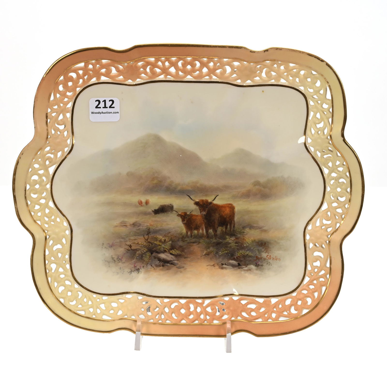 Square Plaque Marked Royal Worcester (1 of 3)