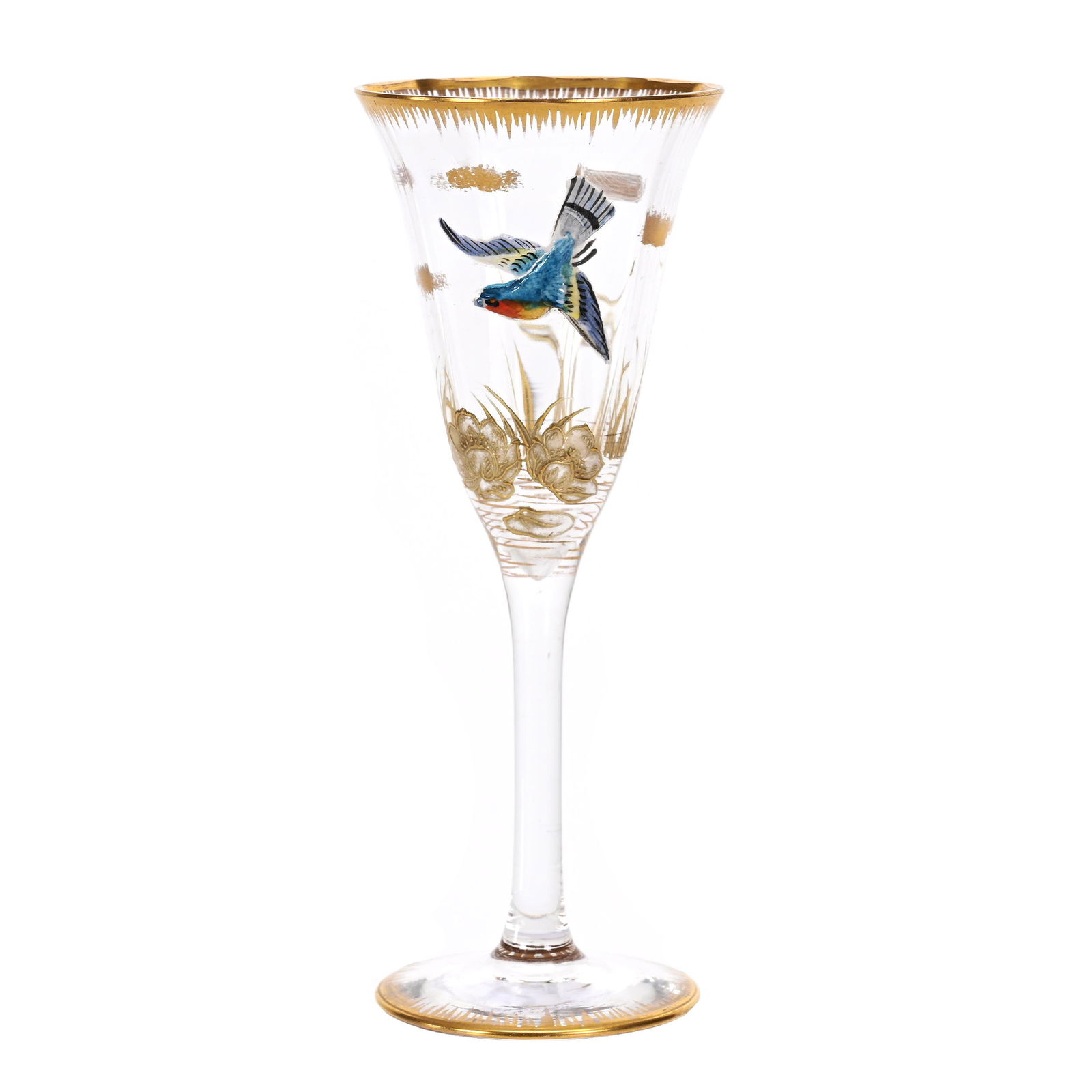 Liqueur Stem, Unmarked Moser Clear Art Glass (1 of 4)
