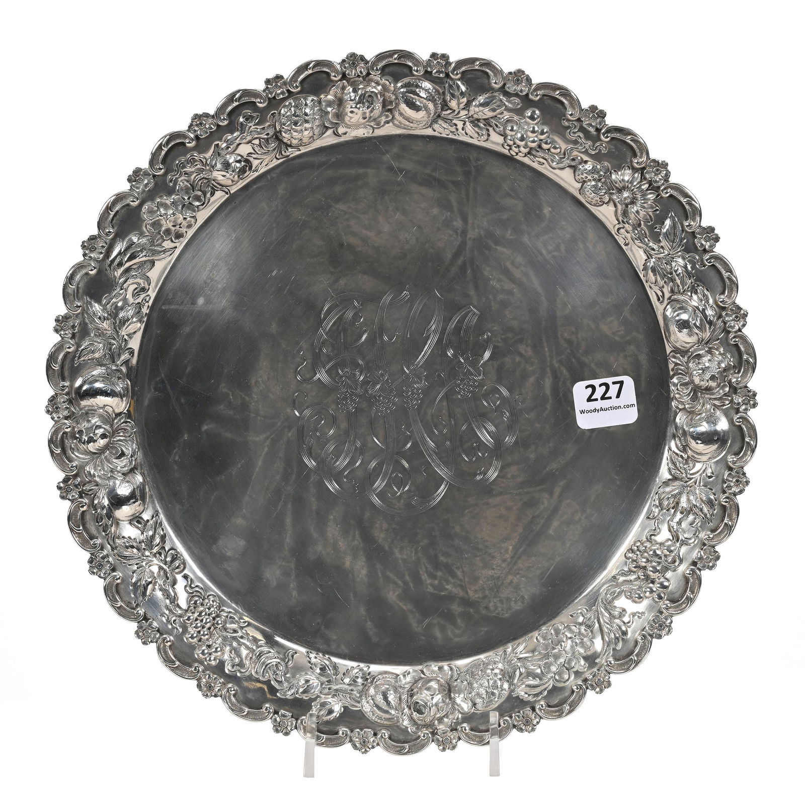 Plate, Solid Sterling Silver Marked A.C. Schultz & Co (1 of 3)