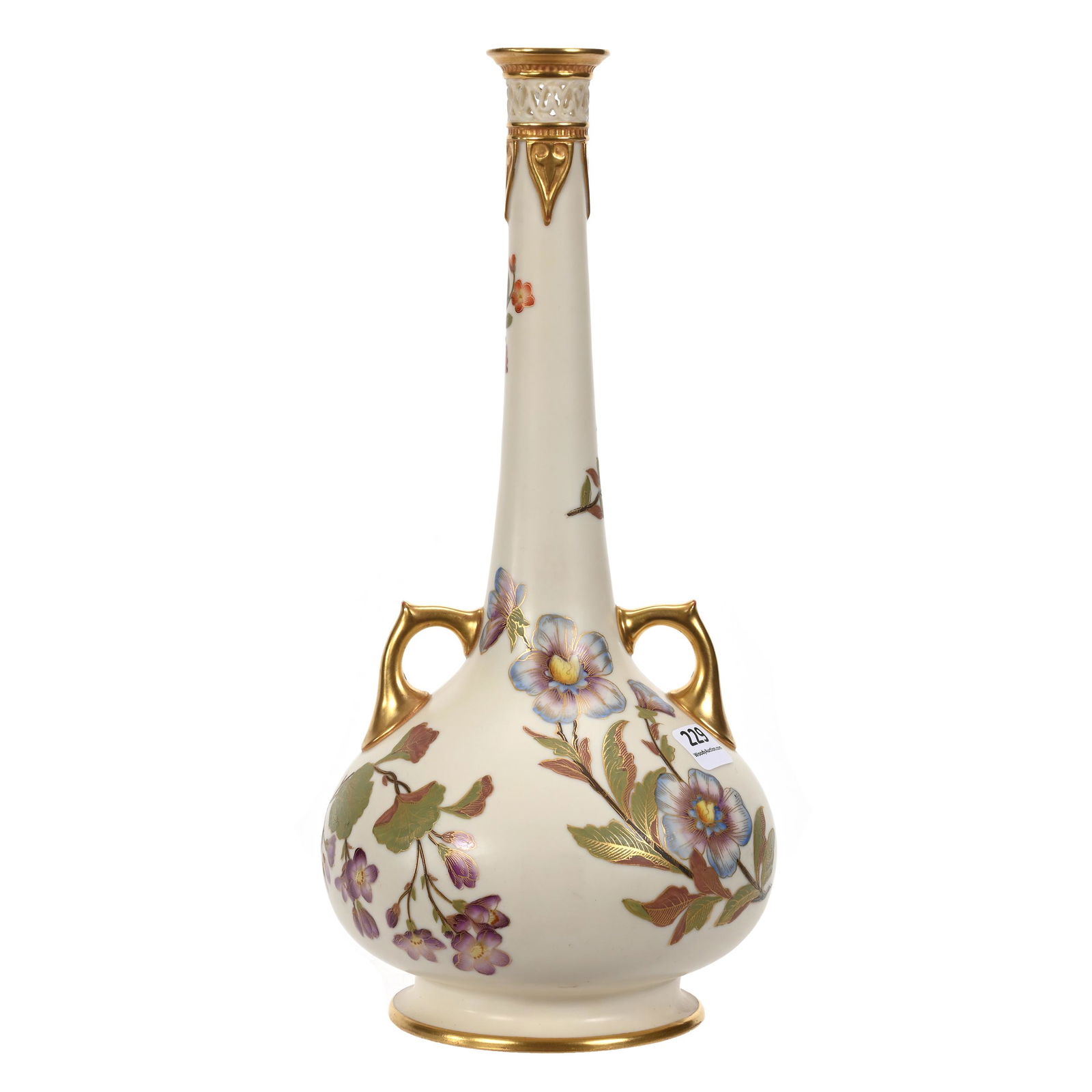 Vase, Two Handles, Marked Royal Worcester (1 of 3)