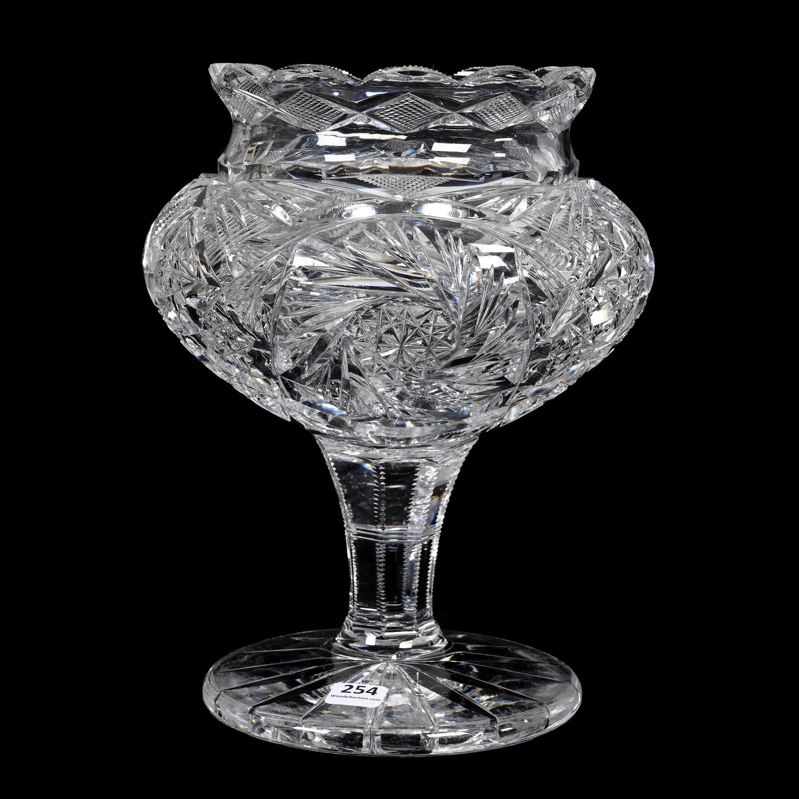 Pedestal Vase In Violet Globe Form, ABCG (1 of 3)