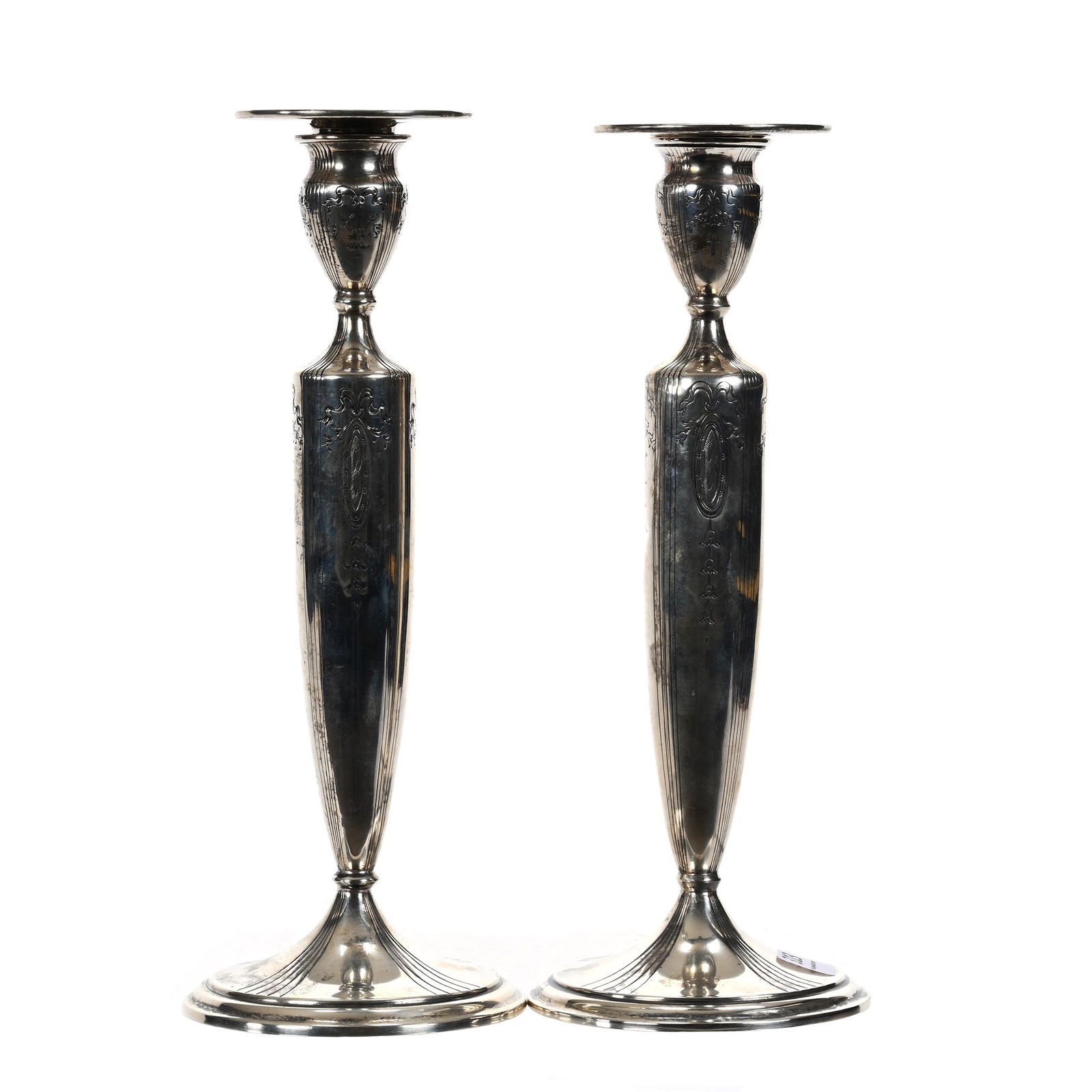 Pair Candlesticks, Sterling Marked Barbour Silver Co. (1 of 4)