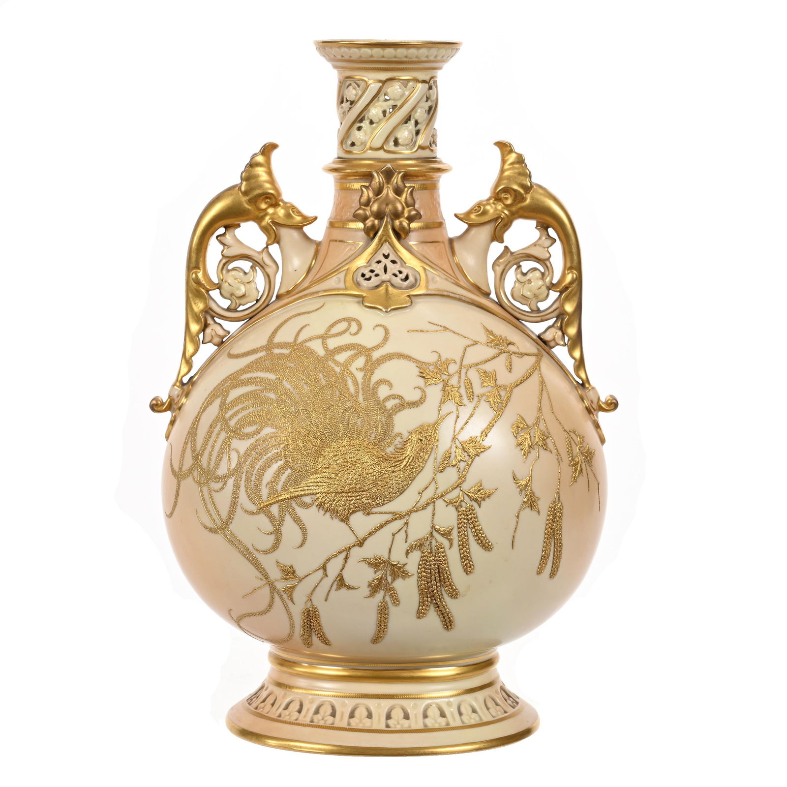 Pedestal Vase Marked Royal Worcester #1168 (1 of 3)