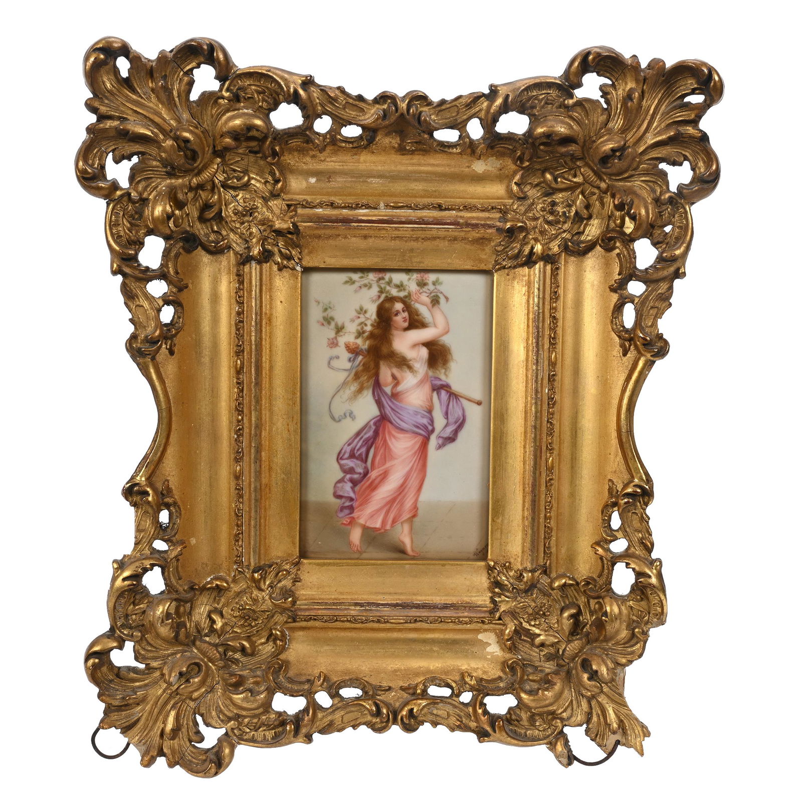 Porcelain Plaque Marked Germany, Hand Painted (1 of 6)