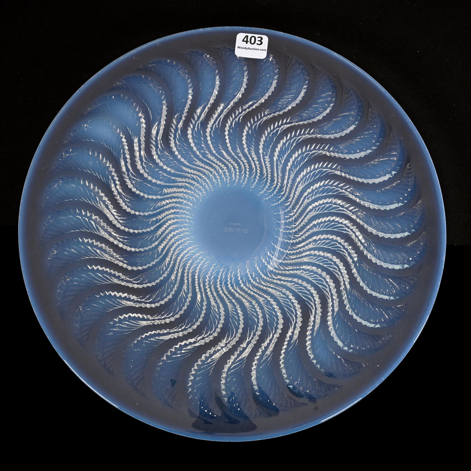 Round Plate Marked R. Lalique Actinia Pattern (1 of 3)