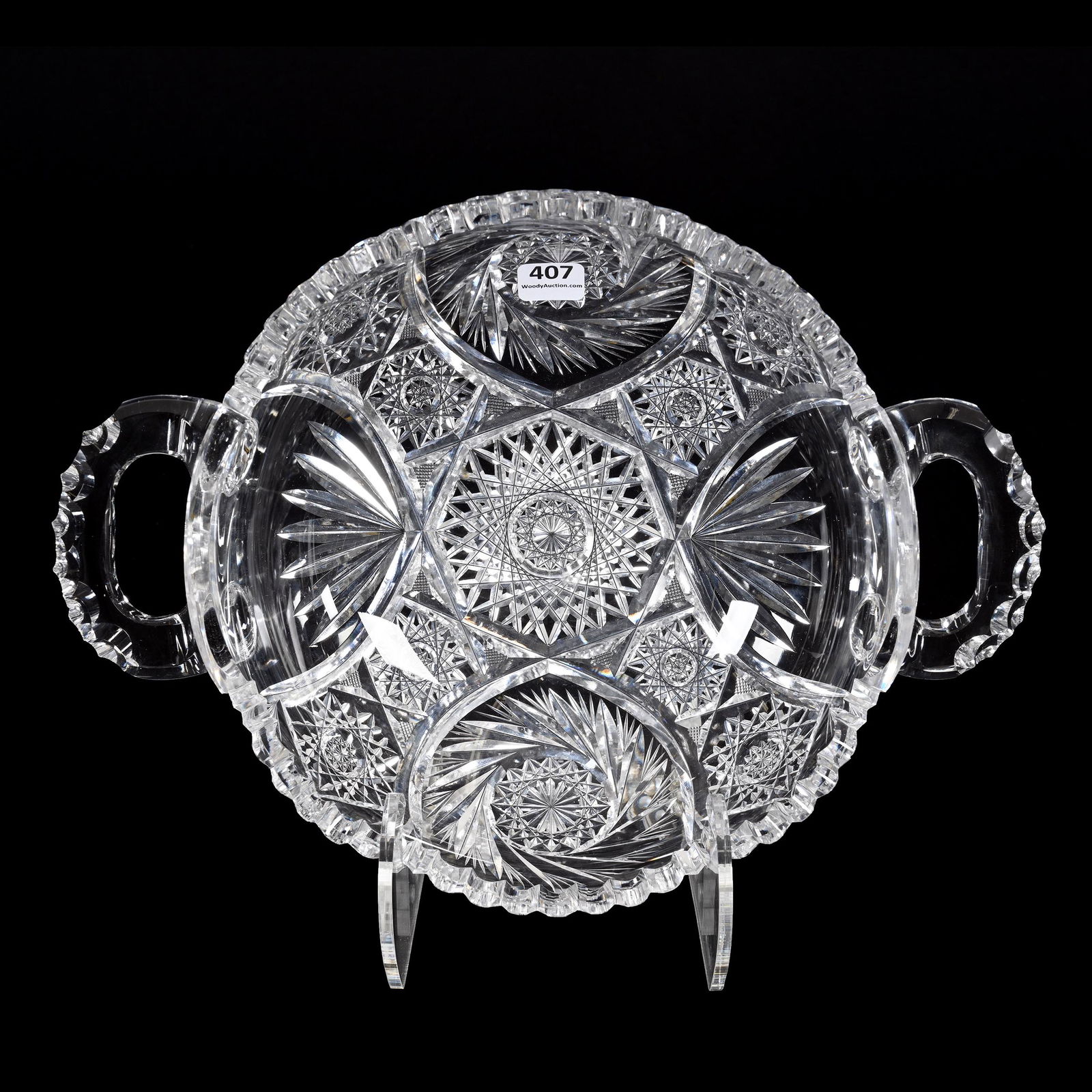 Bowl, Two Handles, American Brilliant Cut Glass (1 of 3)