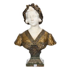 Bronze & Marble Bust Marked A. Gory (1 of 3)