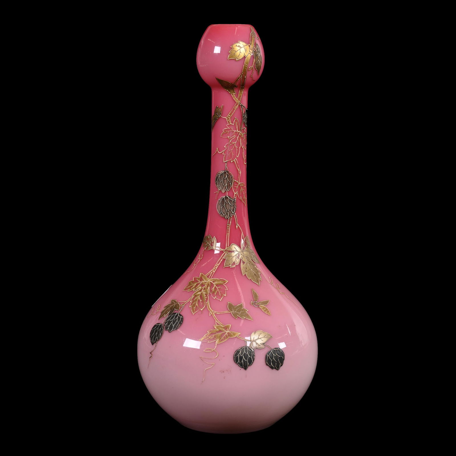 Vase, Cased Peachblow Art Glass (1 of 3)